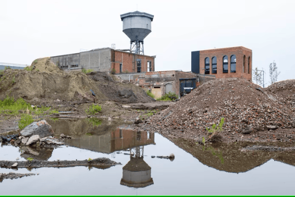 De site van de voormalige papierfabriek De Naeyer in Willebroek. © David Legreve