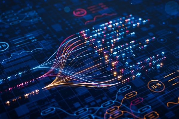 Abstract image representing data and AI