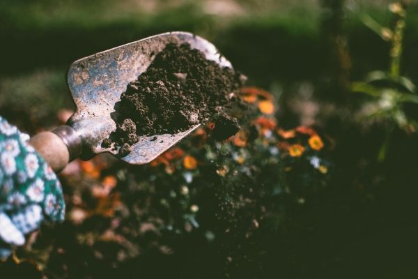 bodem aarde tuinschop