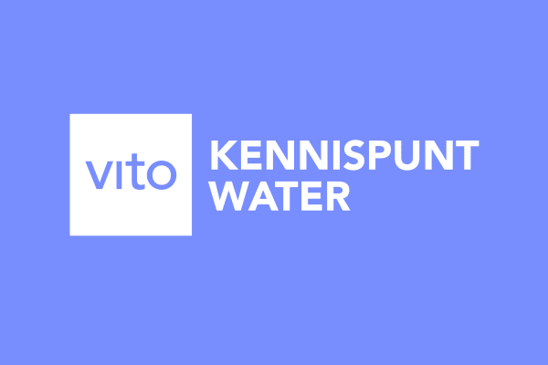 VITO Kennispunt Water wit logo op paarse achtergrond