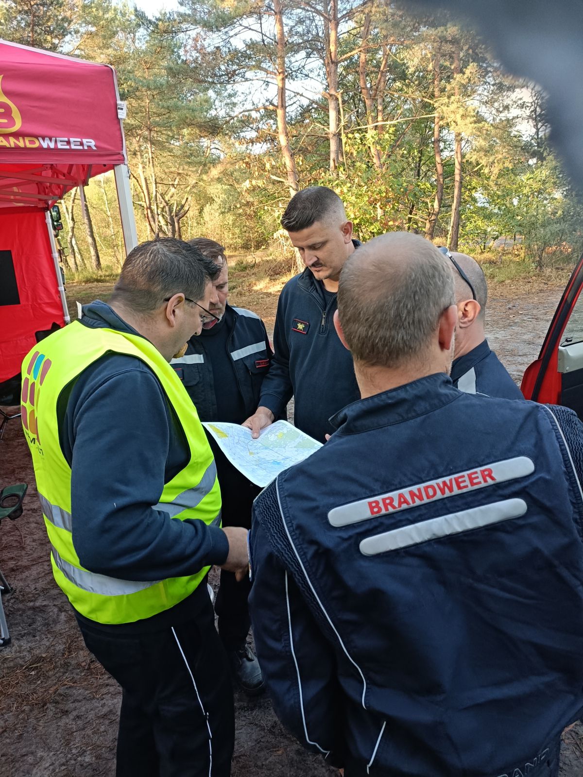 Overleg tussen brandweer en VITO: bosbranden Schilde