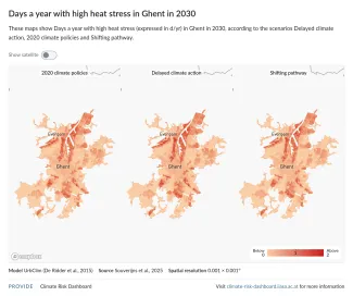 ghent-urbclim_wbgt_dayover_28-absolute-area-annual-side_by_side-2100-curpol_gs_sp