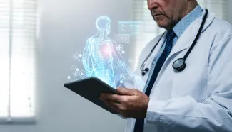 Doctor and tablet