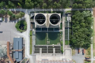 Waterzuiveringsinstallatie in Bochum, Duitsland (Jakob Schlotane)