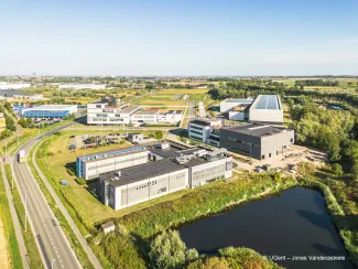 VITO Oostende nieuwbouw dronebeeld