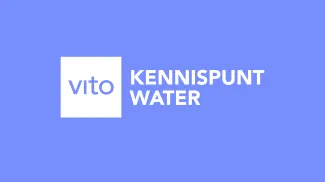 VITO Kennispunt Water logo wit op paarse achtergrond