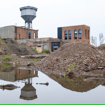 De site van de voormalige papierfabriek De Naeyer in Willebroek. © David Legreve